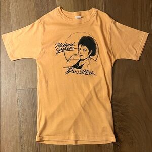 Vintage Michael Jackson S Orange Graphic T-Shirt